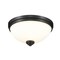 Z-Lite Ashton 3 Light Flush Mount, Matte Black & Matte Opal 443F3-MB - alternate 1